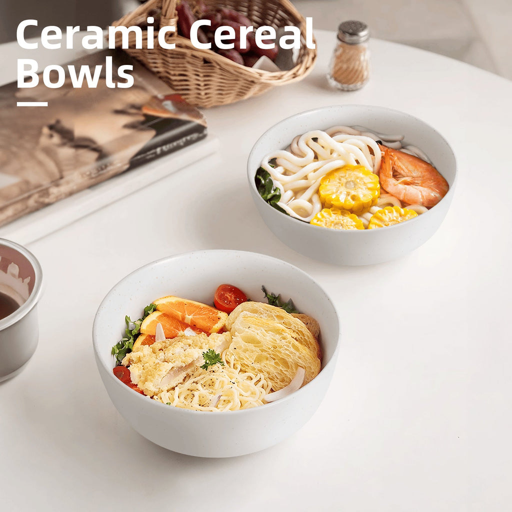 Ceramic Bowls For Kitchen, 27oz  Bowl Set Of 4  For Cereal, Salad, Pas