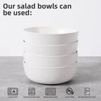 Ceramic Bowls For Kitchen, 27oz  Bowl Set Of 4  For Cereal, Salad, Pas