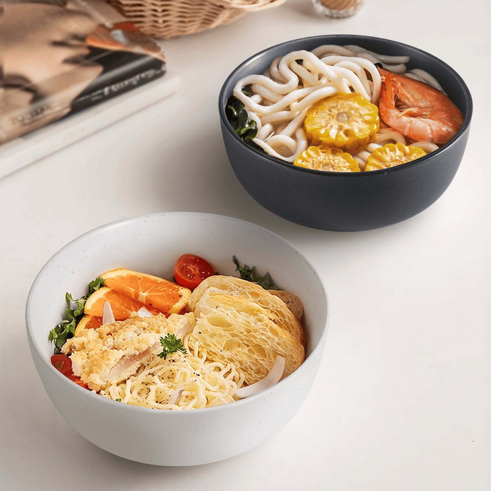 Ceramic Bowls For Kitchen, 27oz  Bowl Set Of 4  For Cereal, Salad, Pas
