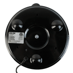 Bottom base view of the Better Chef 3-quart slow cooker model IM-461B showing non-slip feet and technical specification safety label.